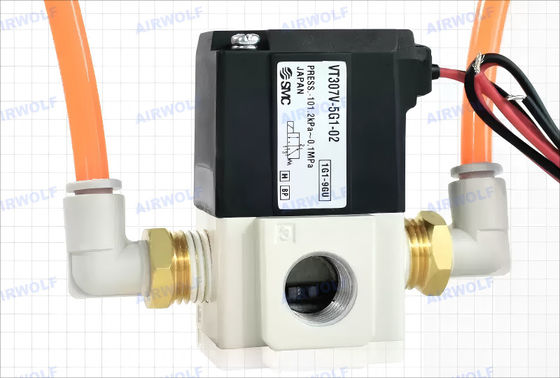 SMC 3 Port VT307 VT317 1/4" NBR Seal DC24V AC220V Direct Operated Poppet Type Solenoid Valve