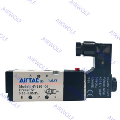 4V110-M5/06, 4V120-M5/06 AIRTAC 4V100 Series 5/2 way Electric Solenoid Valve M5 1/8"