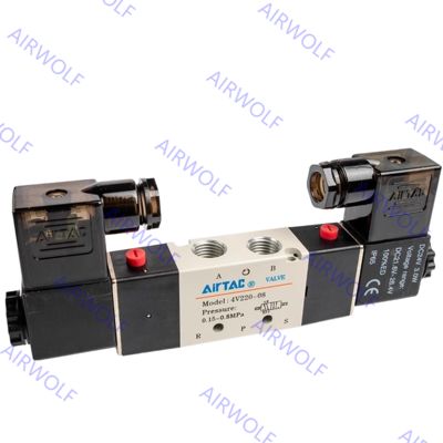 4V210-06/08, 4V220-06/08 AIRTAC 4V200 Series 5/2 way Electric Solenoid Valve 1/8" 1/4"