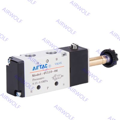 AC230V DC24V 5/2 の方法 Airtac 4V110-M5 4V110-06 の空気の電磁弁